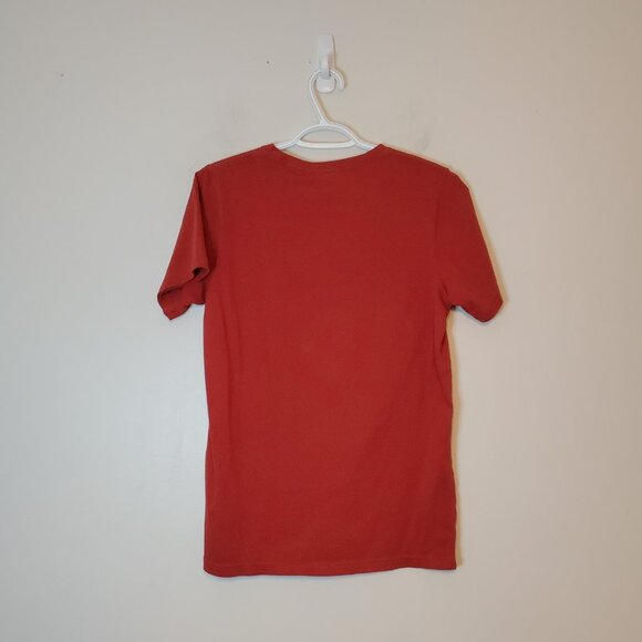 Fjallraven Logo Spell Out Graphic Shirt Red Size S - Picture 2 of 5